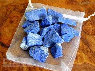 Lapislazuli Wassersteine im Organzabeutel  - quintESSENCE Wassersteine